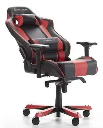 Компьютерное кресло DXRacer King GC-K06-NR-S3, черный/красный