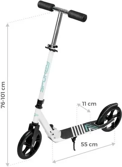 Самокат Spokey Ayas, белый/синий
