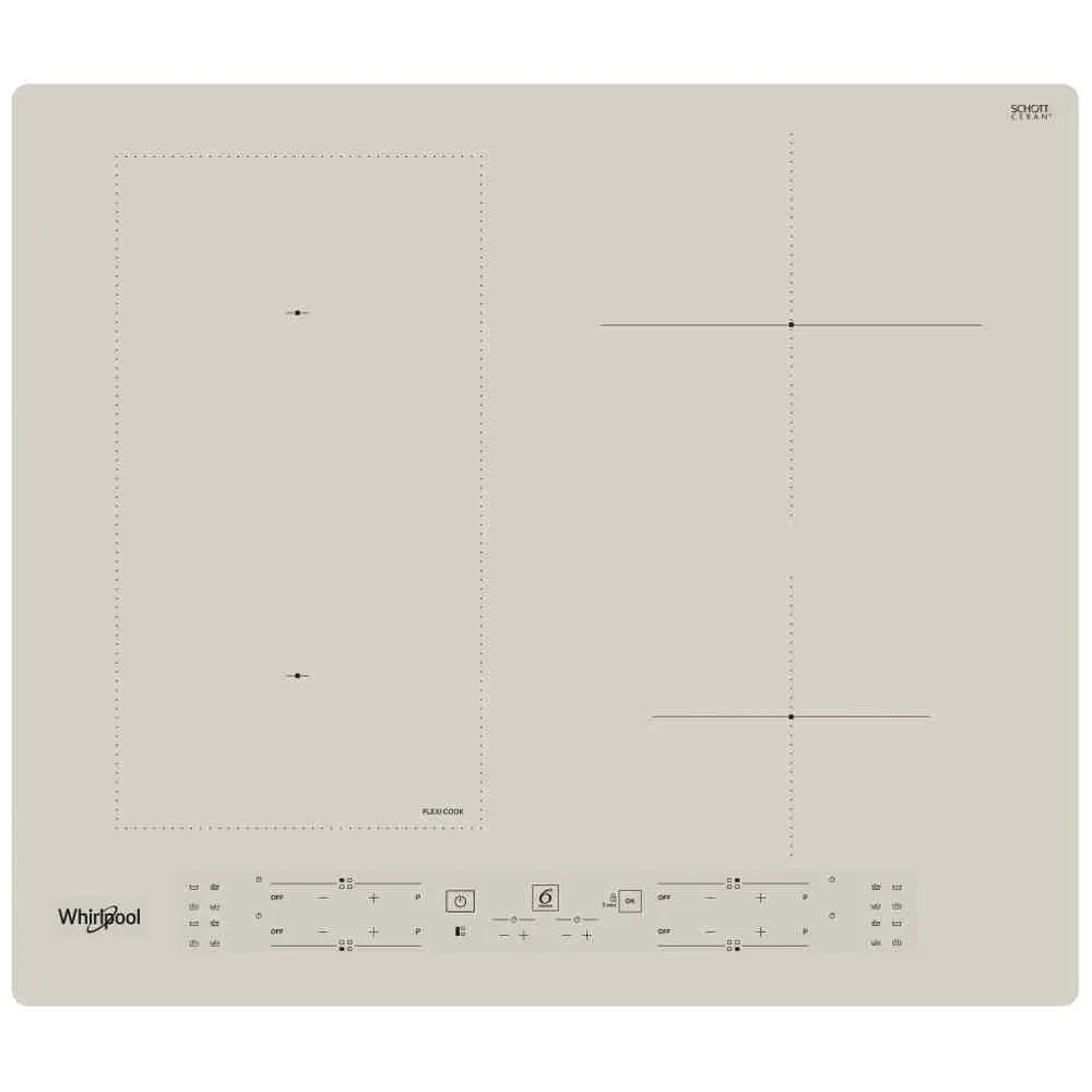 Plită incorporabilă cu inducție Whirlpool WL B6860 NE/S, bej