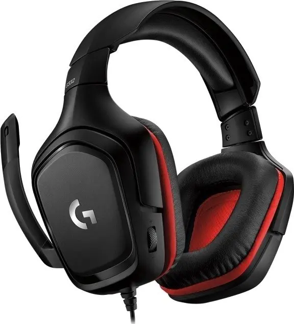 Căşti Logitech G332 Stereo Gaming Headset, negru/roșu
