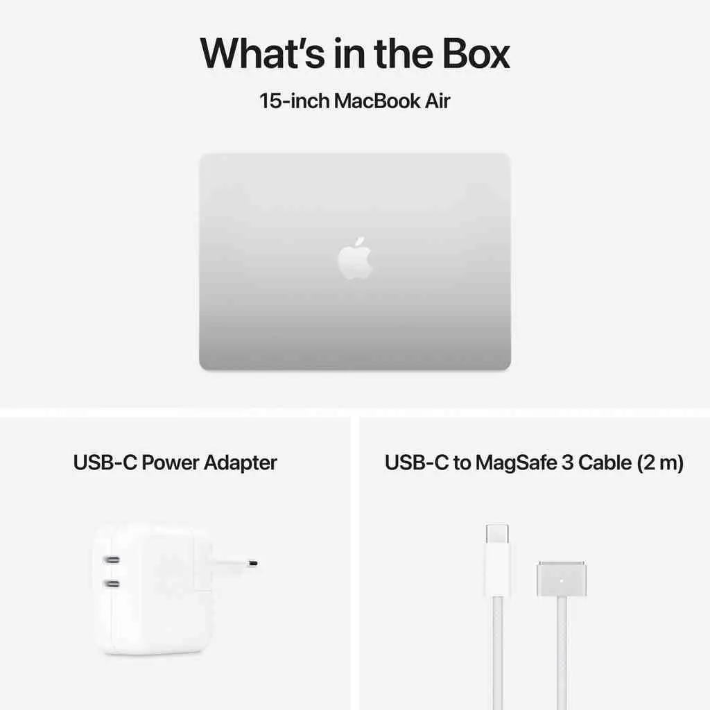 Laptop Apple MacBook Air MW1G3RU/A (15.3"/M4/16GB/256GB), argintiu