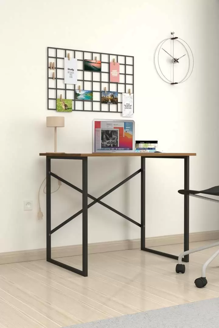 Masă de birou Fabulous 60x90cm, nuc/negru