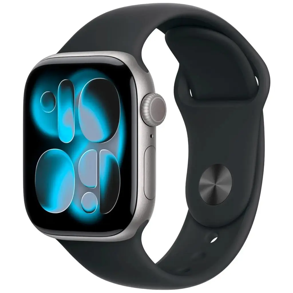 Smartwatch Apple Series 11 Space Gray Aluminium Case with Black Sport Band - S/M, MEV04
