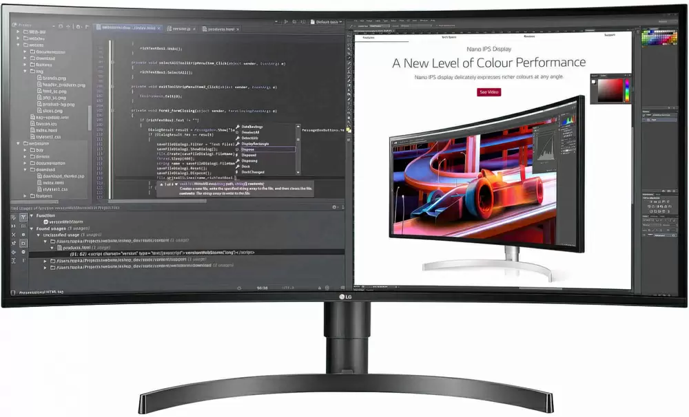 Monitor LG 34WL85C-B, negru