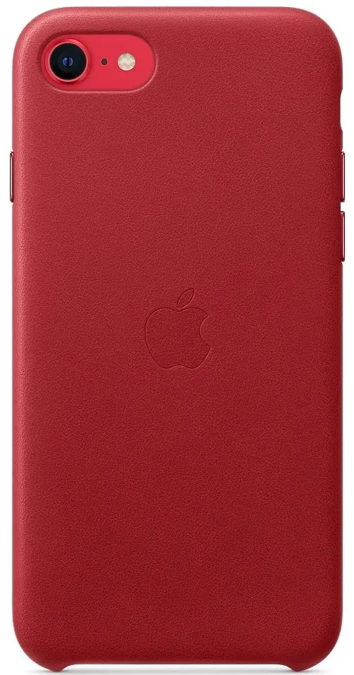 Чехол Apple iPhone SE 2020 Leather Case, красный