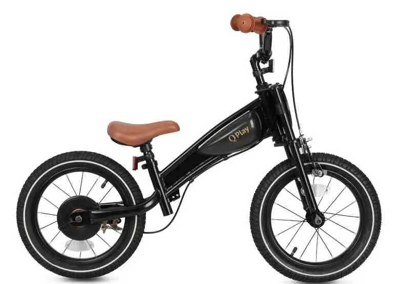 Детский велосипед Qplay Motor 3in1 14, черный