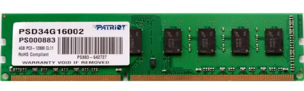 Оперативная память Patriot 4GB DDR3-1600MHz, CL11, 1.5V