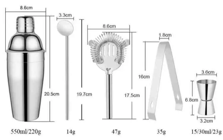 Барный набор 4Life HN1211, inox pe tehnoparc.md Барный набор 4Life HN1211, inox