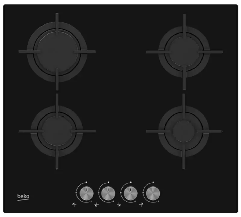 Газовая панель Beko HILG64222S, черный