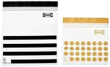 Комплект пакетов Zip-Lock IKEA Istad cu model 1/0.4л, черный/желтый