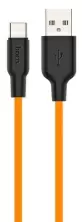Cablu USB Hoco X21 Plus for Type-C, negru/portocaliu