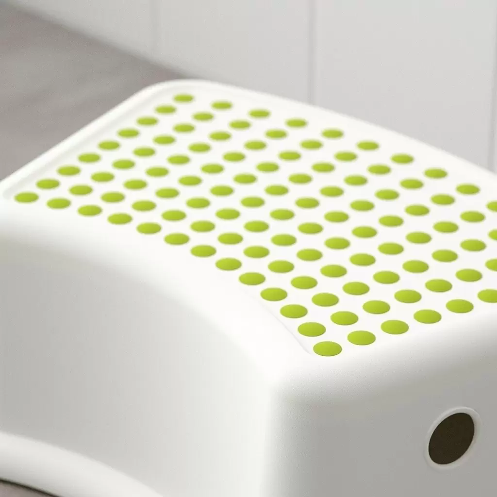 Детский стульчик IKEA Forsiktig, белый/зеленый