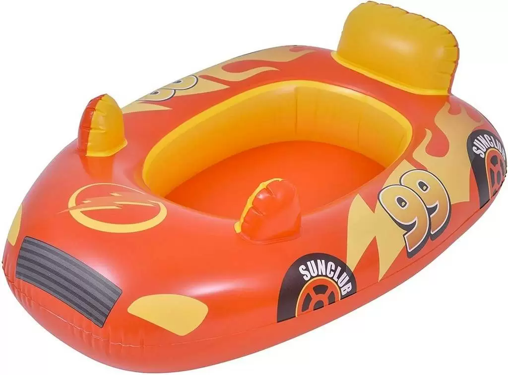 Plută de înot SunClub Kids Boat, roz/portocaliu