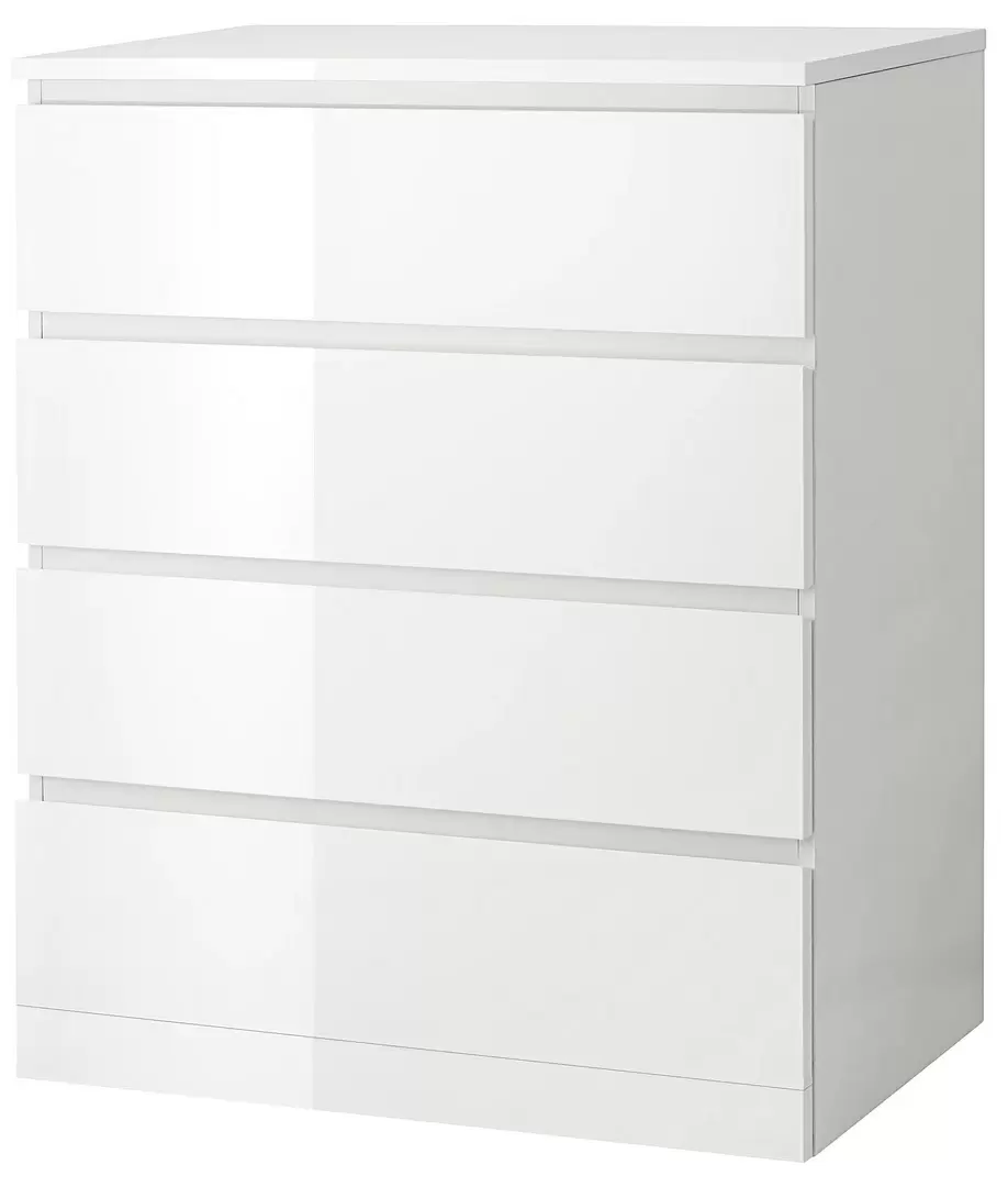 Comodă IKEA Malm 4 sertare 80x100cm, alb