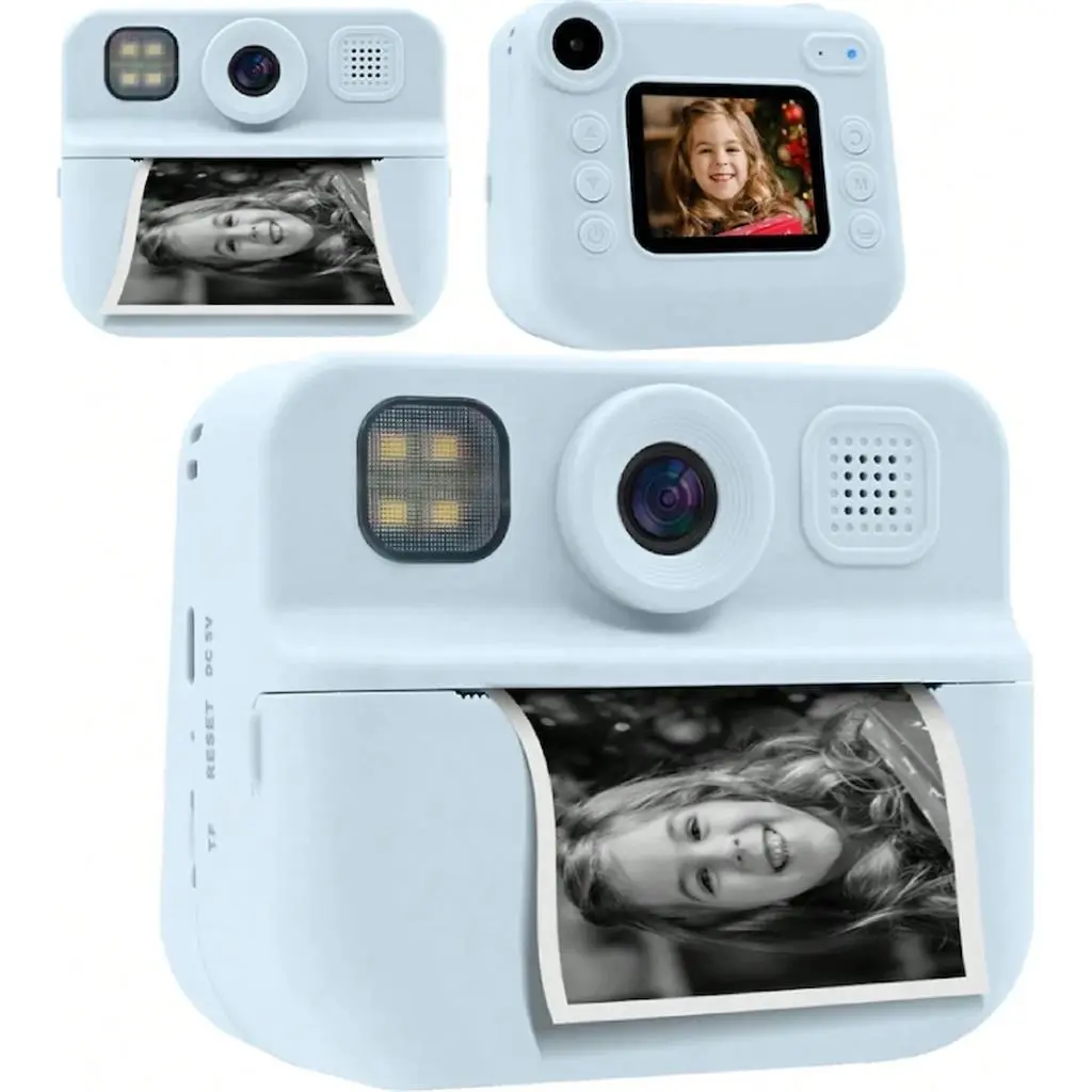 Aparat foto cu imprimare instantanee Eyesun KDC-30DBL, albastru pe tehnoparc.md Aparat foto cu imprimare instantanee Eyesun KDC-30DBL, albastru