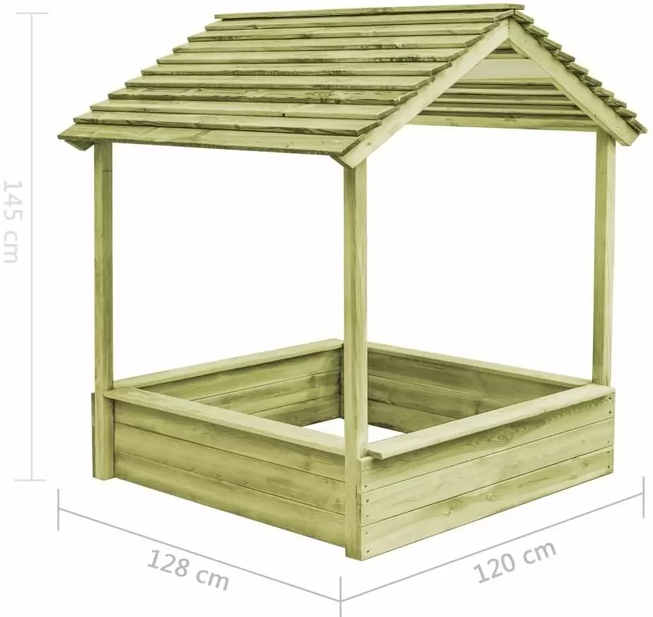 Песочница VidaXL 44907, дерево