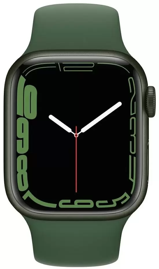 Умные часы Apple Watch Series 7 45mm, корпус из алюминия, спортивный ремешок зеленый