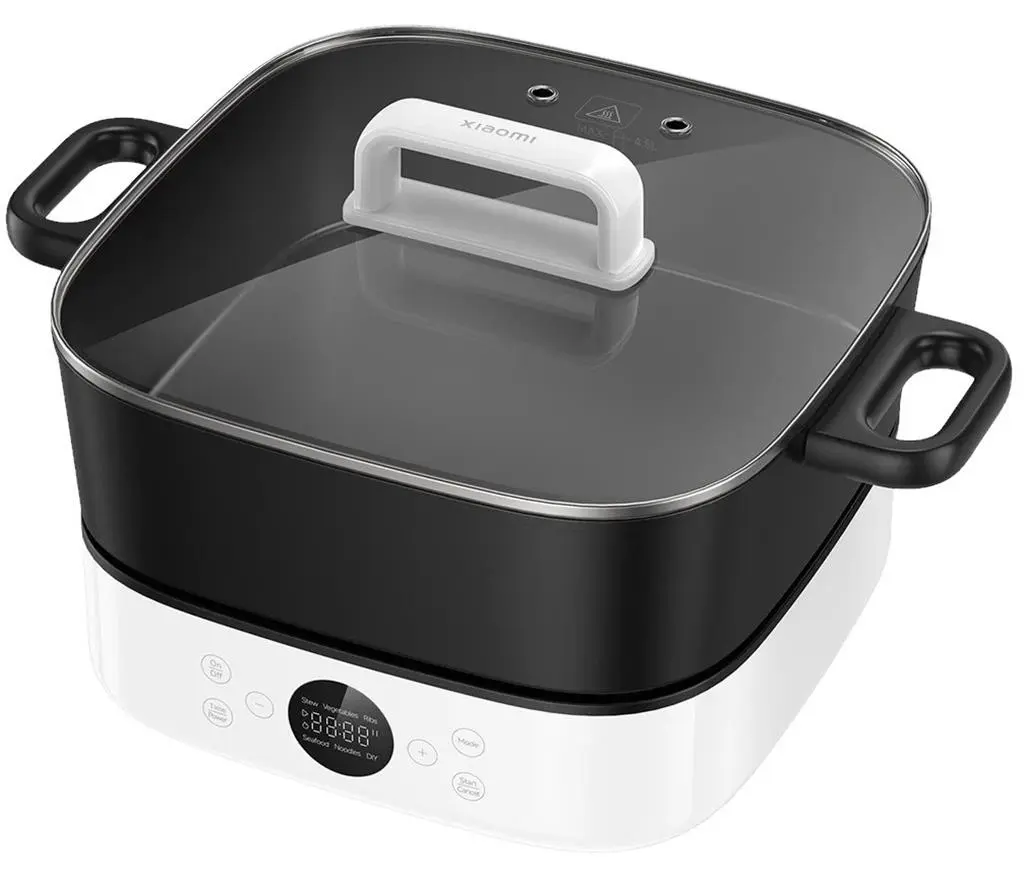 Мультиварка Xiaomi Hot Pot Cooker 6L EU, белый/черный на tehnoparc.md Мультиварка Xiaomi Hot Pot Cooker 6L EU, белый/черный