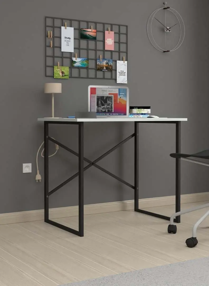 Masă de birou Fabulous 60cm, alb/negru
