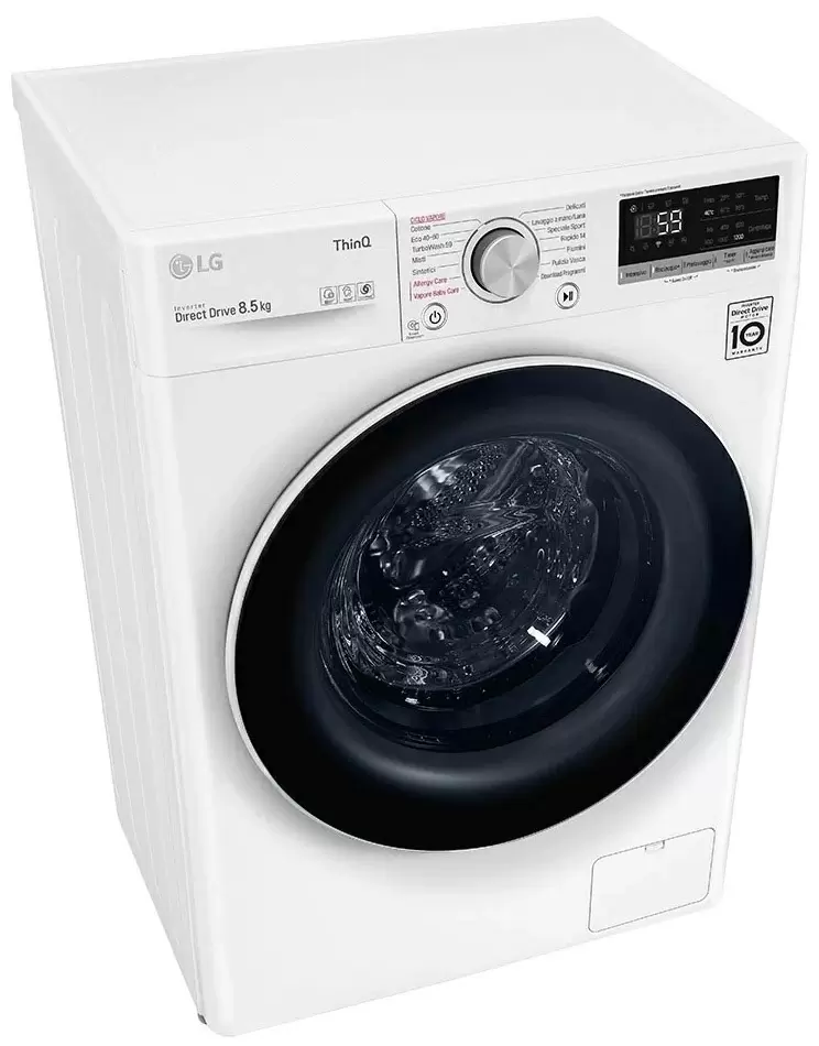Maşină de spălat rufe LG F2WV5S8S0E, alb