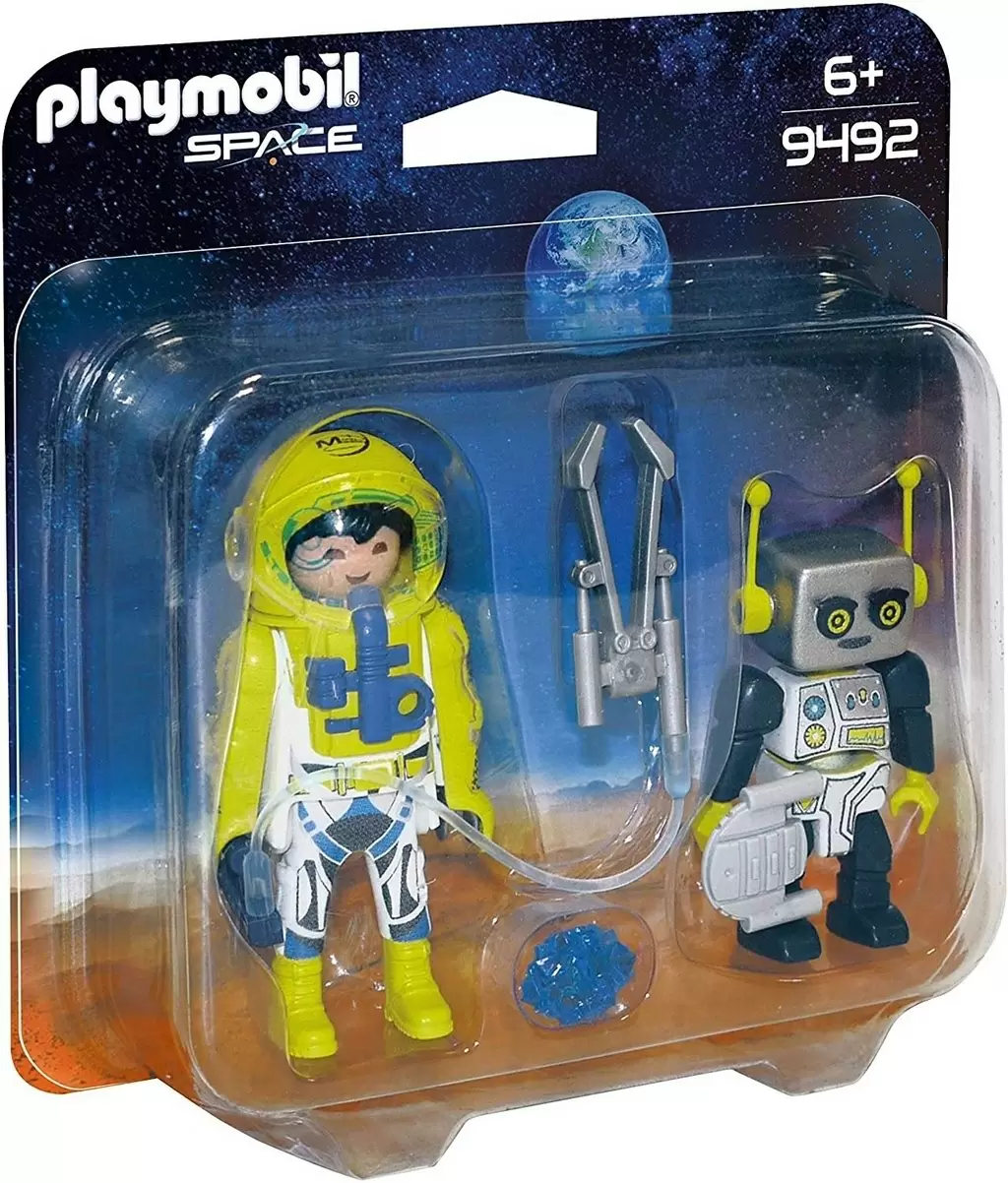 Set jucării Playmobil Astronaut and Robot Duo Pack