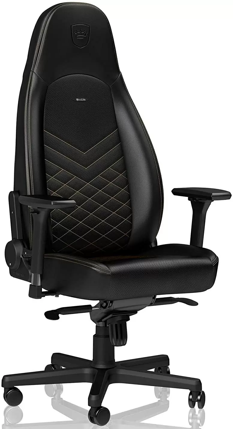 Scaun de birou Noblechairs NBL-ICN-PU-GOL, negru/auriu