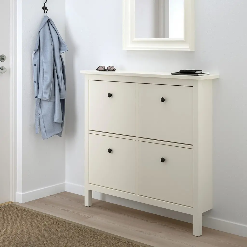 Dulap pentru încălțăminte IKEA Hemnes 4 compartimente 107x101cm, alb