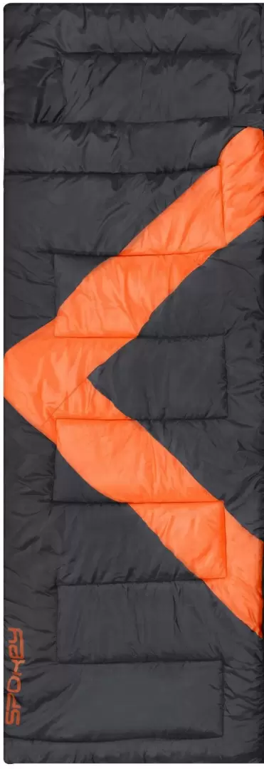 Sac de dormit Spokey Twin Left, negru/portocaliu