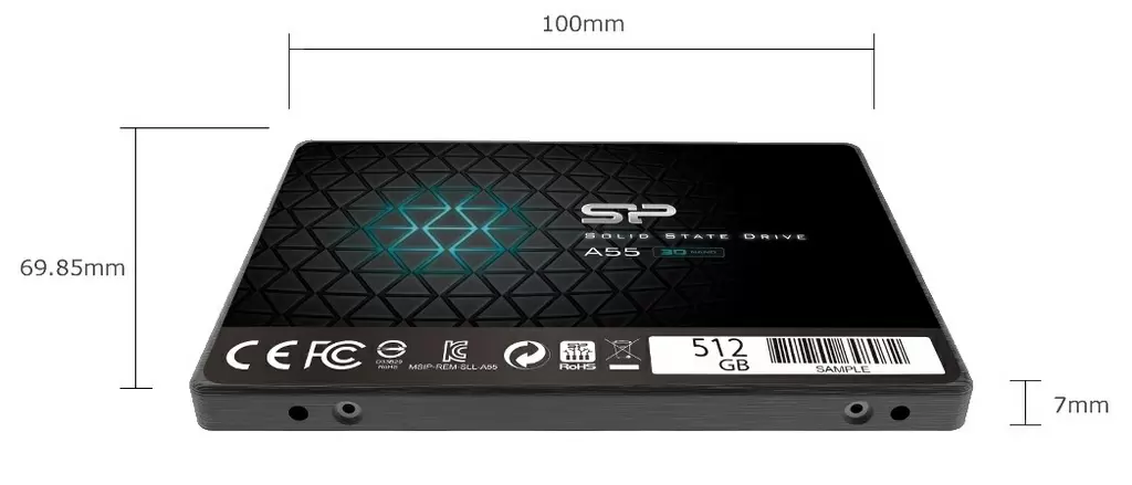 SSD накопитель Silicon Power Ace A55 2.5" SATA, 256GB