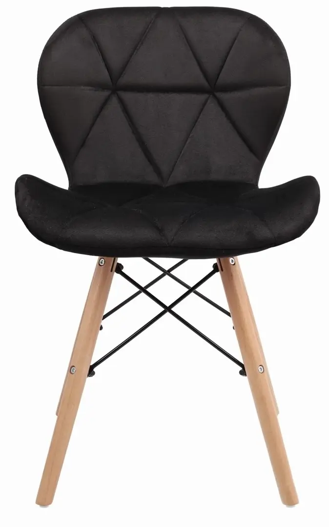 Scaun Jumi Velvet SD-940369, negru pe tehnoparc.md Scaun Jumi Velvet SD-940369, negru