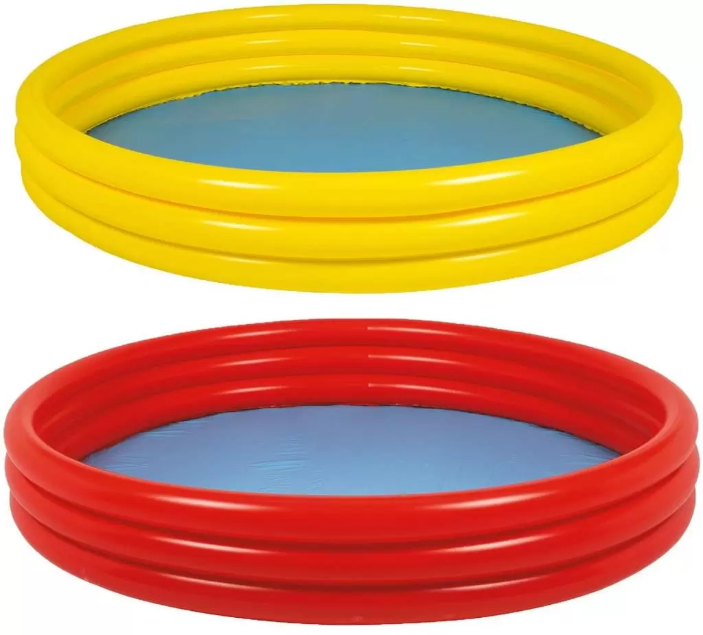 Piscină SunClub Plain Pool, roșu/galben