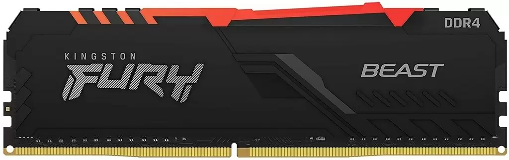 Оперативная память Kingston Fury Beast RGB 16GB DDR4-3733MHz, CL19, 1.35V