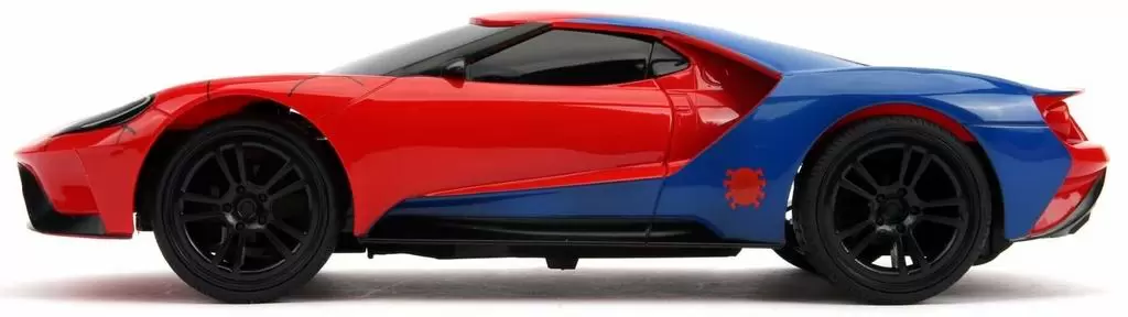 Радиоуправляемая игрушка Jada Toys Marvel RC Spider-Man 2017 Ford GT 1:16, красный/синий