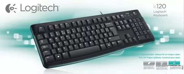 Tastatură Logitech Keyboard K120, negru