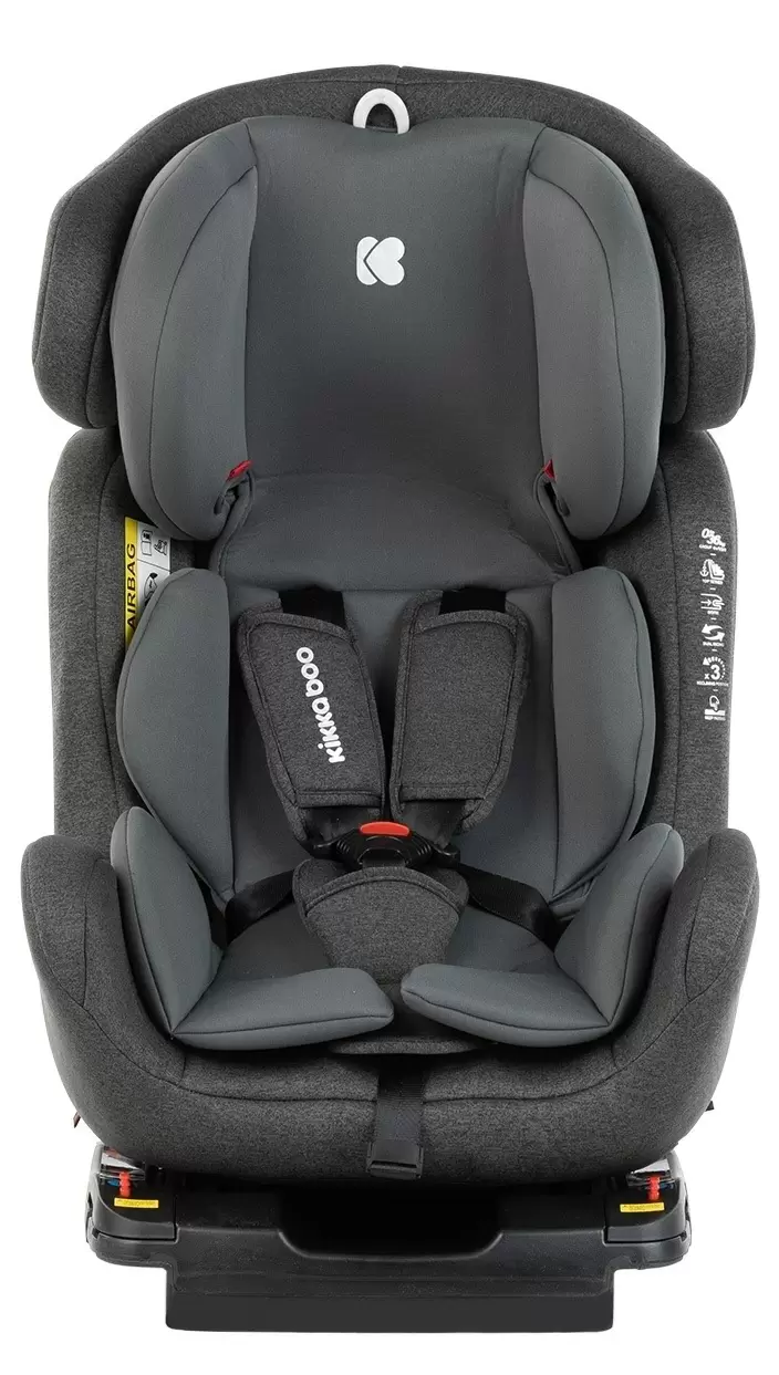 Детское автокресло Kikka Boo 4 Safe + Isofix, черный/серый