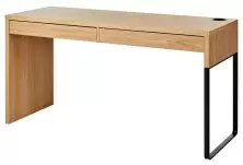 Masă de birou IKEA Micke, aspect stejar