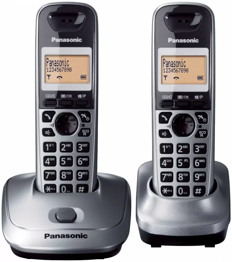 Telefon fără fir Panasonic KX-TG2512PDM, negru/argintiu