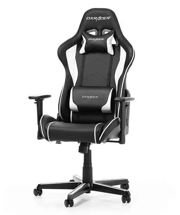 Scaun de birou DXRacer GC-F08-NW, negru/alb