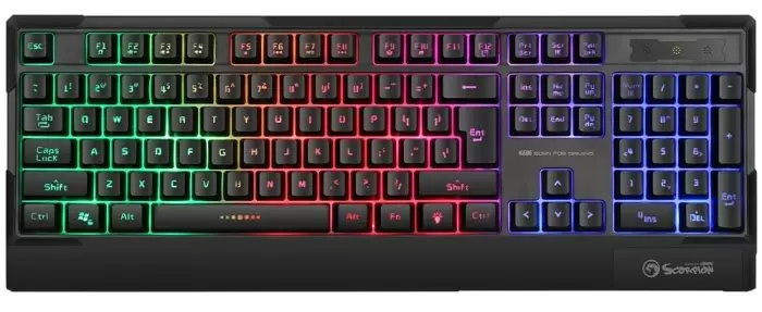 Tastatură Marvo K606 Rainbow, negru