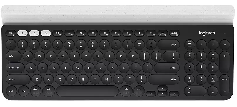 Tastatură Logitech K780 Multi-Device Wireless Keyboard, gri/alb