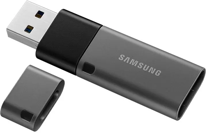 Flash USB Samsung DUO Plus 128GB, negru/gri