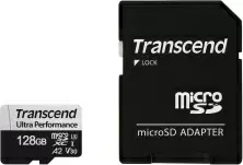 Card de memorie flash Transcend microSDXC 340S + SD adapter, 128GB