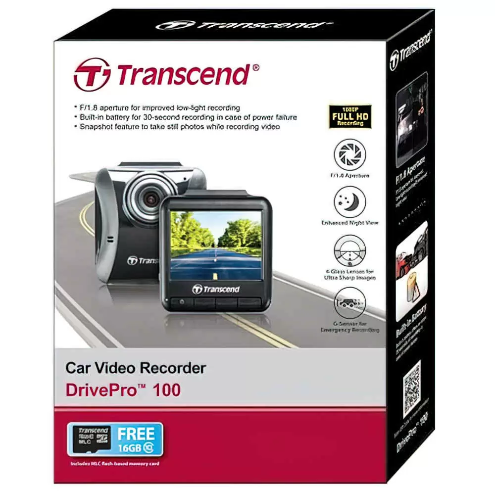 Видеорегистратор Transcend DrivePro 100, suction mount