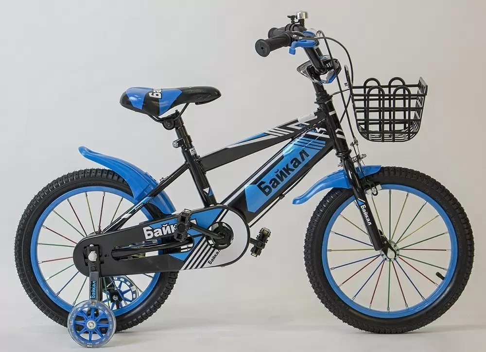 Детский велосипед Baikal BK16, черный/синий