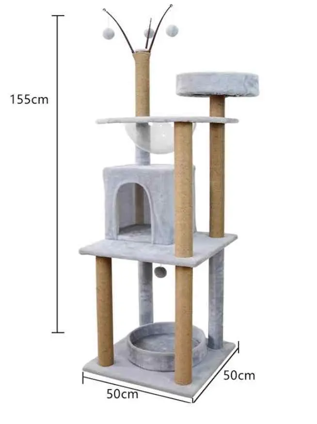 Ansamblu pentru pisici Cat Tree 523, gri