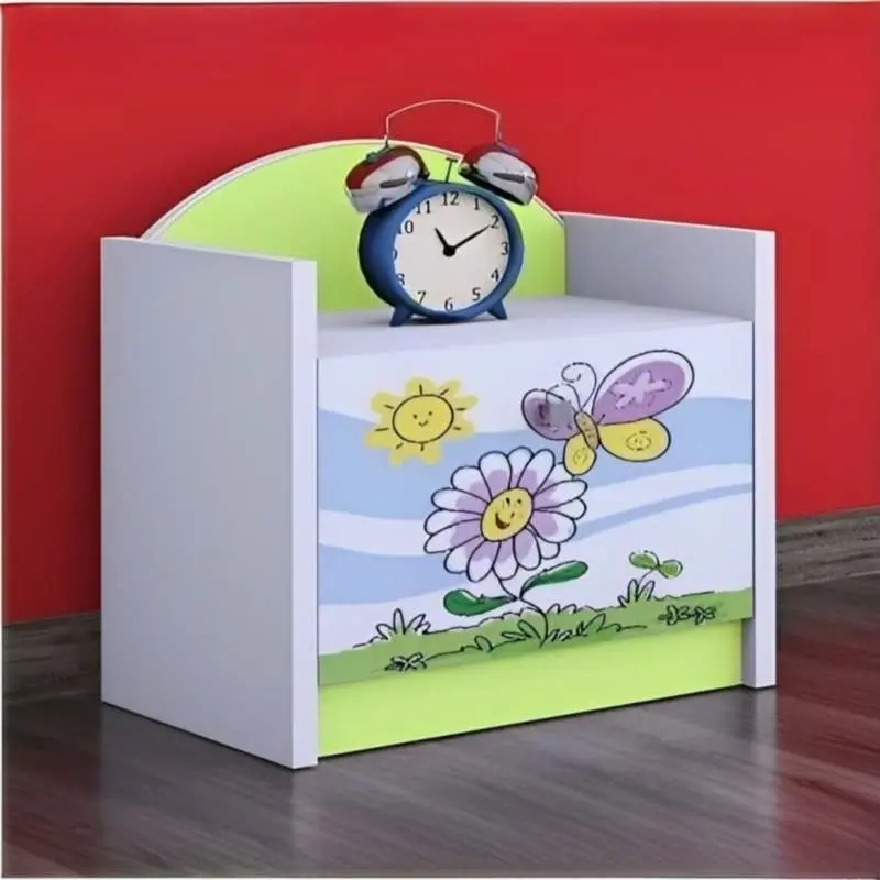 Noptieră Happy Babies Happy SZN02 Flower And Butterfly, alb/verde pastel