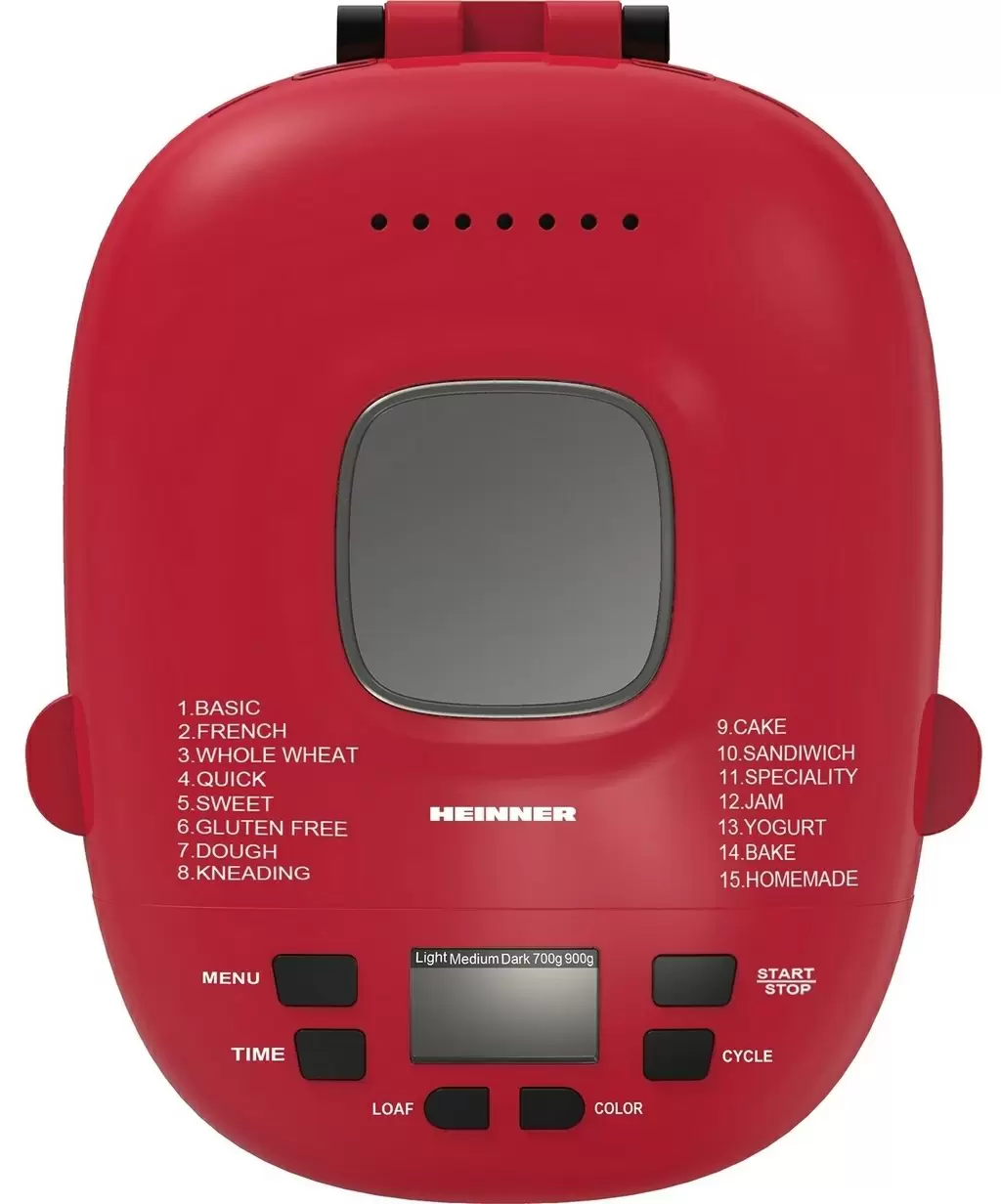 Хлебопечка Heinner HBM-915BKR, красный