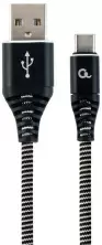 USB Кабель Gembird CC-USB2B-AMCM-1M-BW2, белый/серебристый