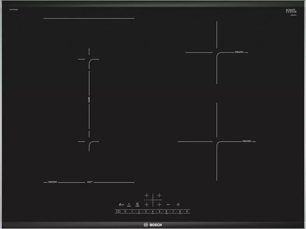 Индукционная панель Bosch PVS775FC5E, черный