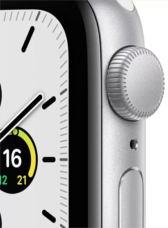 Smartwatch Apple Watch SE 40mm, carcasă din aluminiu argintiu, curea tip sport